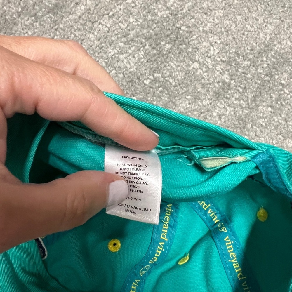 Vineyard Vines Teal Hat with Whale Logo - Picture 5 of 5